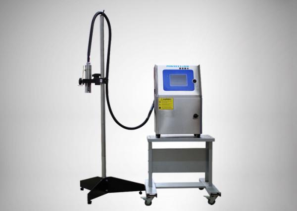 Impressora a jato de tinta industrial contínua em garrafa preta automática