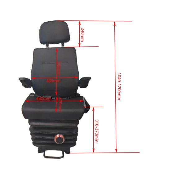 Mechanical Suspension Truck Seats M801 Wheel Loader Seats Black