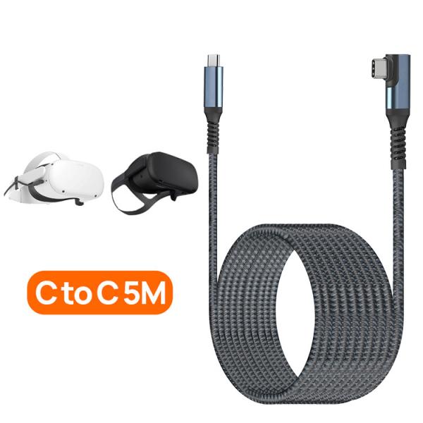 Oculus Quest 2 VR USB C To USB C Cable 1m 3m 5m 5A Thunderbolt USB 3.2 Gen 1