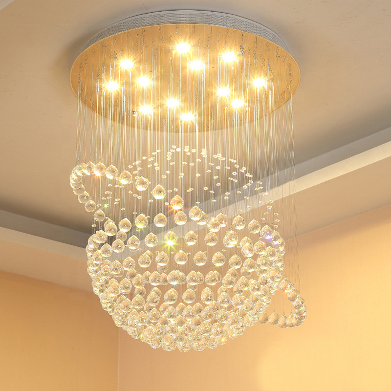 Sala de estar moderna llevada grande constructiva de Crystal Ball Chandelier For Lobby