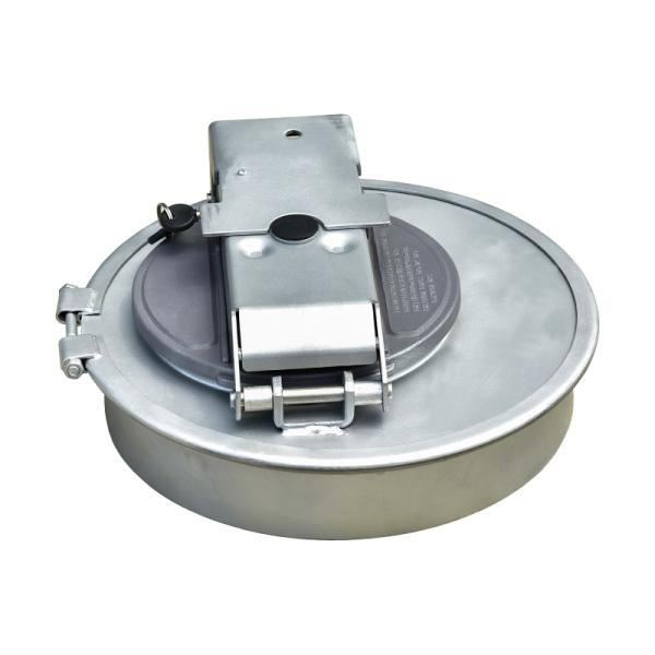 16 Inch Carbon Steel Fuel Tank Truck Manhole Cover for Tanker Trucks and Trailers in Grey