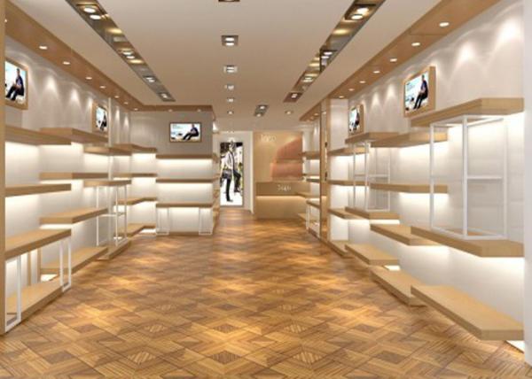 Interior Decoration Design Shoe Shop Display Stands For Women / Men's Shoes