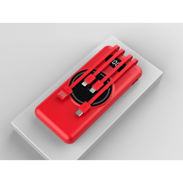 Magnetic Portable Cell Phone Battery Charger , 5 In 1 Power Bank 205KHz