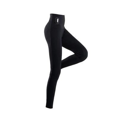 As calças cabendo apertadas da ioga da elasticidade do abdômen personalizaram Logo Nylon Gym Leggings