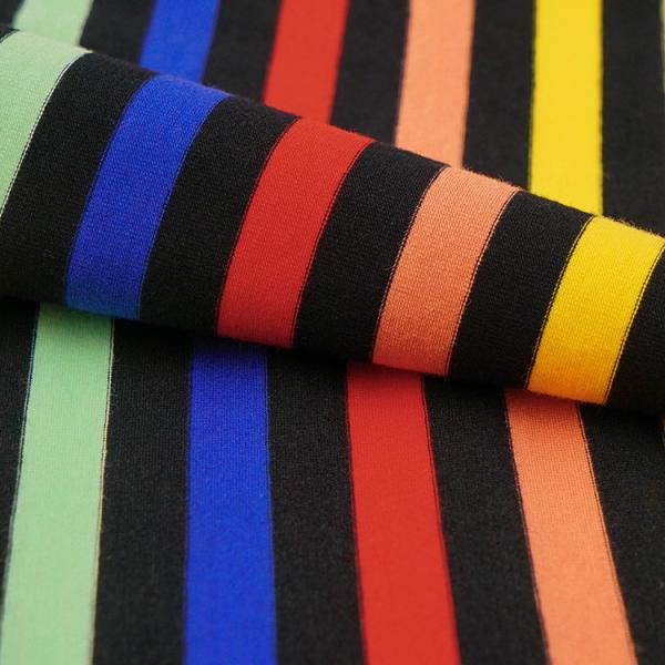 Tecido de algodão estriado à moda e amigável à pele para camiseta