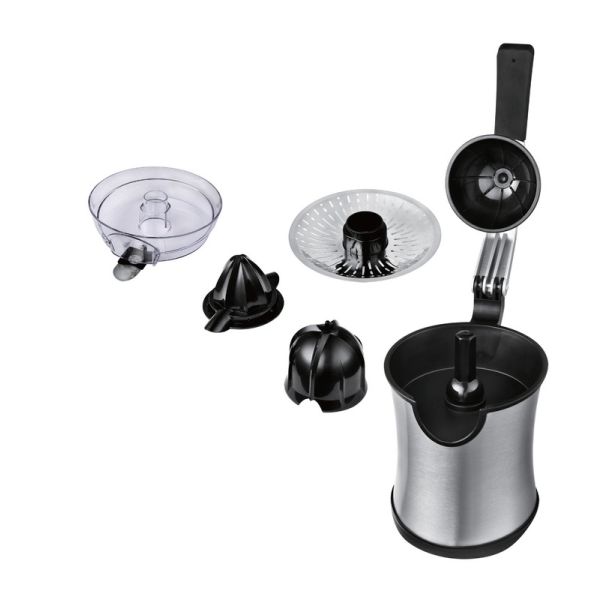 JC203 160W Stainless Steel Compact Citrus Press with Aluminmum Diecast Handle