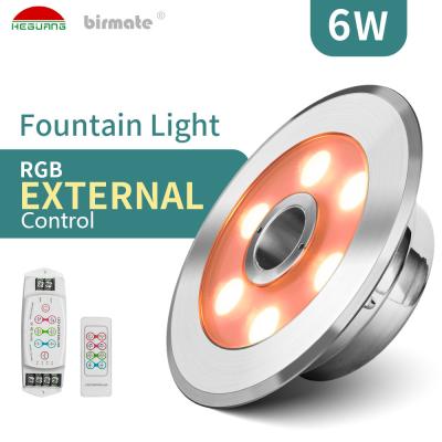 SS316L DC24V Led Underwater Fountain Lights RGB Color 6W