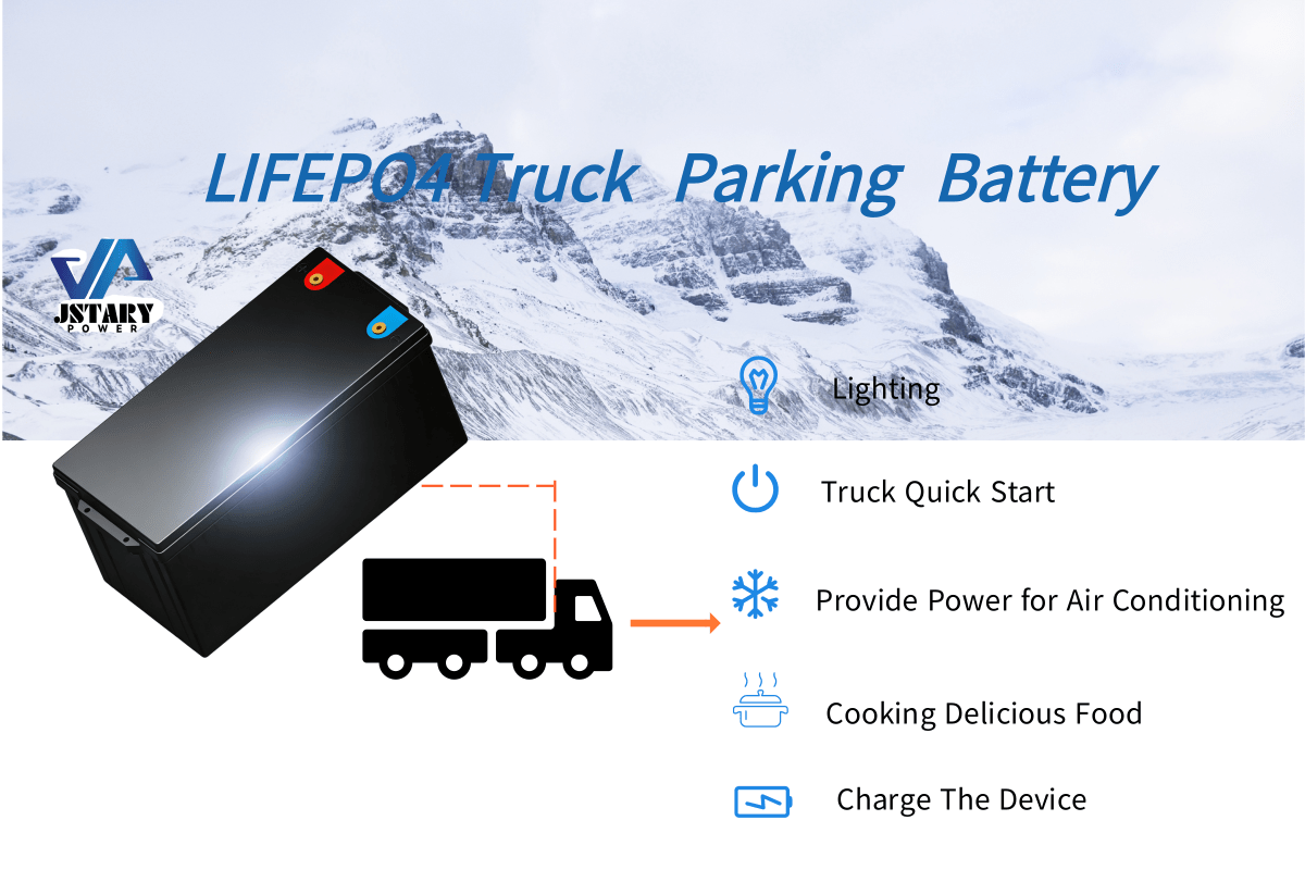 280Ah 25.6V Truck Parking Battery - Cold Resistant (-20℃) for North American Fleets