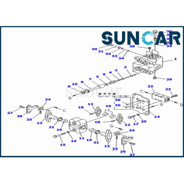 702-16-01542 7021601542 Control Valve Seal Kit For PC100-6 PC120-6 Komatsu PPC Valve