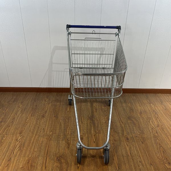 90L Round Corner Promotional European Chair Grocery Shopping Trolley Metal Shopping Trolley