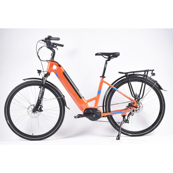 6 Speed Mid Drive Step Through Electric Mountain Bike 750W 150G Aluminum Frame
