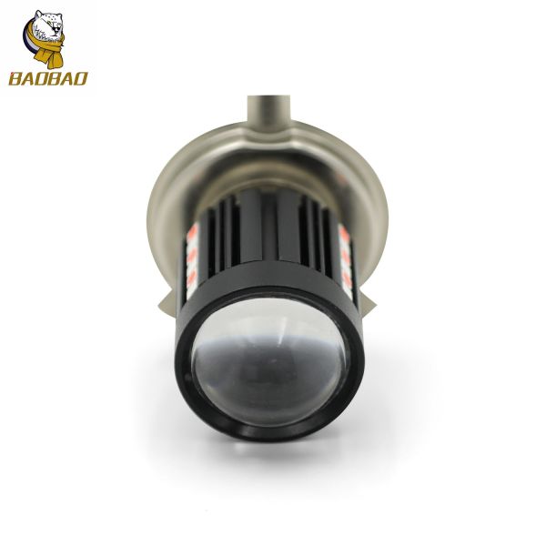 White Yellow Doule Color LED Motorcycle Lamp H4 Headlight MINI Driving Bulb