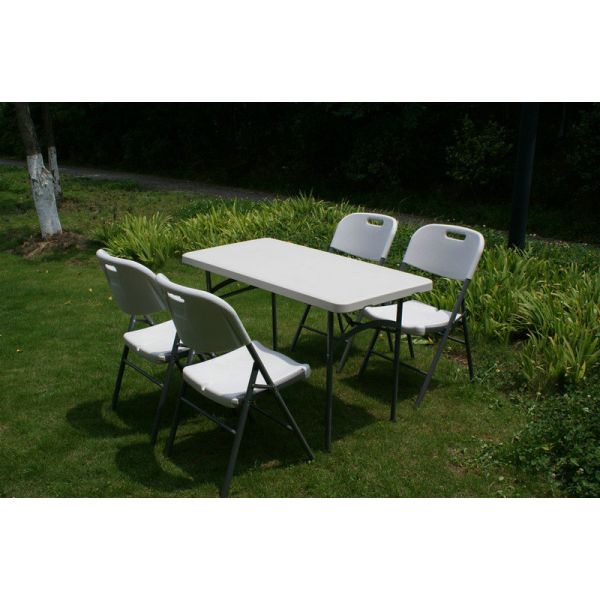 4 Feet Plastic Outdoor Foldable Dining Table Height Adjustable