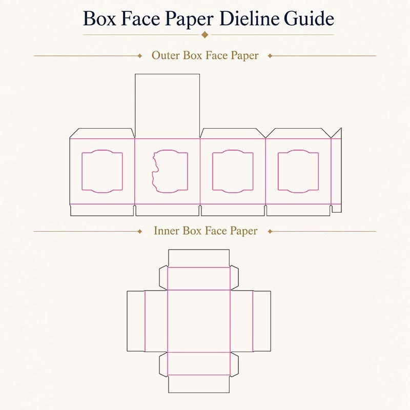 Four Sided Window Rigid Gift Box Metallic Gold Card Paper Surface Display