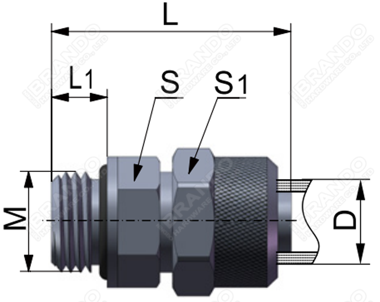 Quick Twist Brass Pneumatic Hose Fittings Male Straight 1/8'' 1/4'' 3/8'' 1/2''
