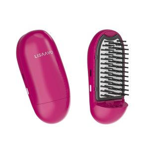 Cepillo de pelo iónico antiestático con luz azul y iones negativos para la salud del cuero cabelludo