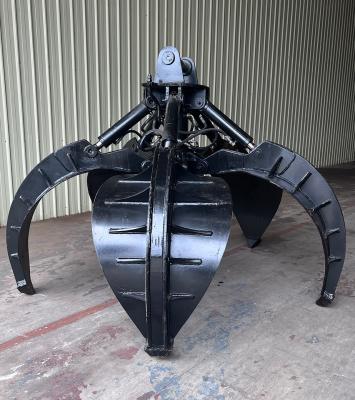 Four Finger Mechanical Orange Peel Grab , Excavator Rock Grapple For CAT PC KOBELCO