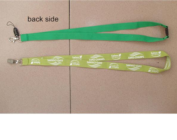 Cheap simple polyester lanyard, tailored flat polyester lanyard,China factory direct price
