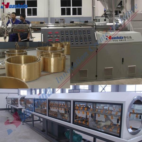 HDPE PE Single Screw Extruder Solid Wall Pipe Extrusion Line for Municipal Water / Gas Supply Systems