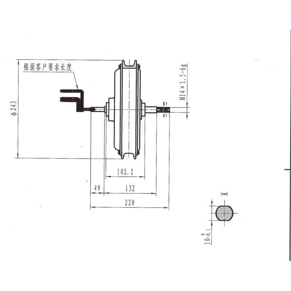 High Speed Bicycle Electric Hub Motor 36v 500w 100mm / 135mm Drop Out