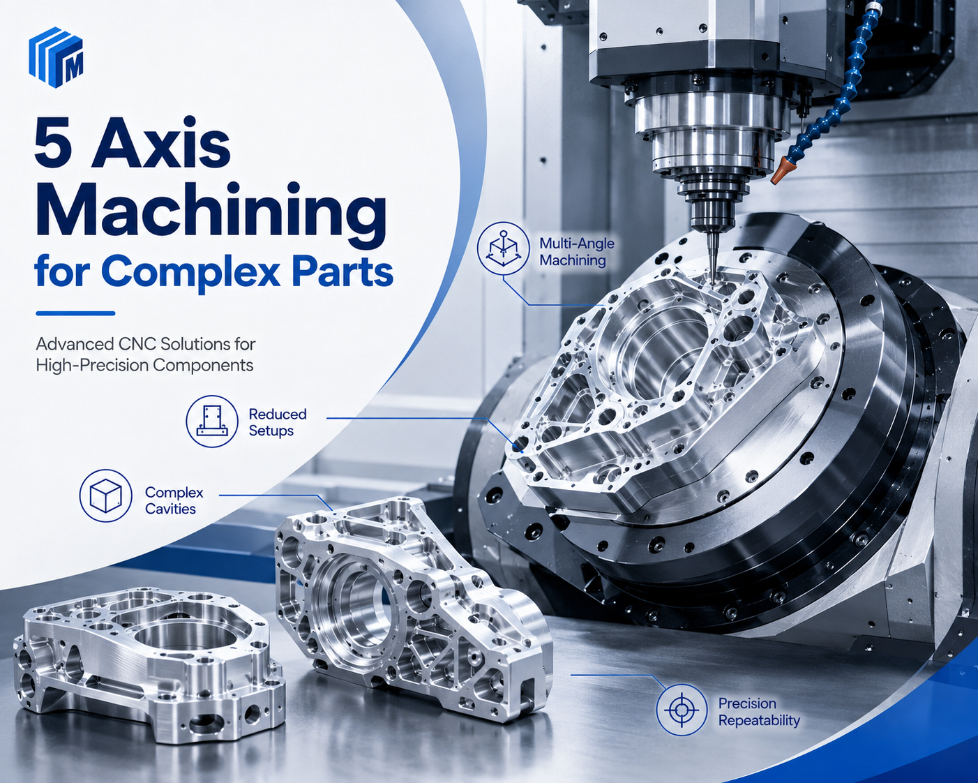 High Precision Custom Aluminum CNC Parts with 5-Axis Machining for Prototype to Mass Production