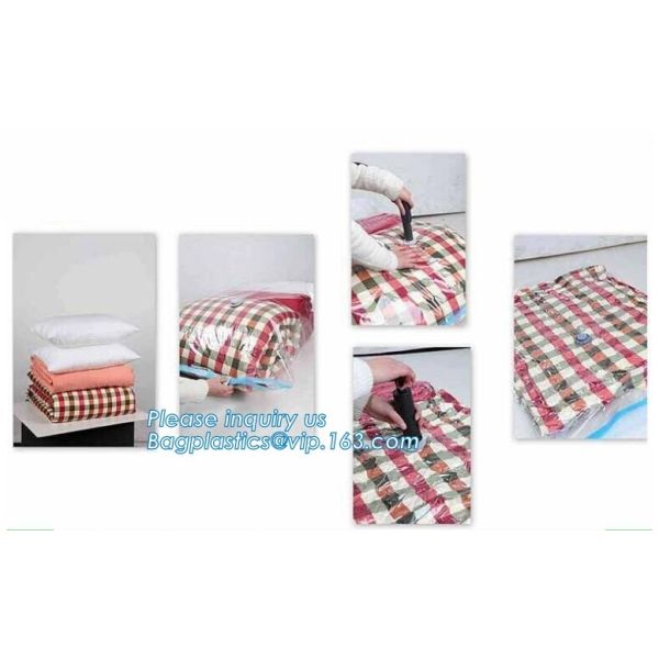 bedding with suction valve, Vacuum Bags Storage For Clothes With Pump, vacuum compressed bags, bagplastics, bagease