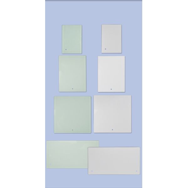 Cadre photo en verre sublimé en blanc, design élégant et moderne