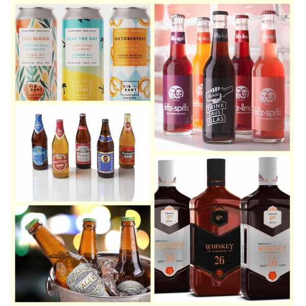 Wer Strength White & Metallized Paper for Beer Bottle Label Printing Белая и металлизированная бумага с влажной прочностью для печати этикеток пивных бутылок