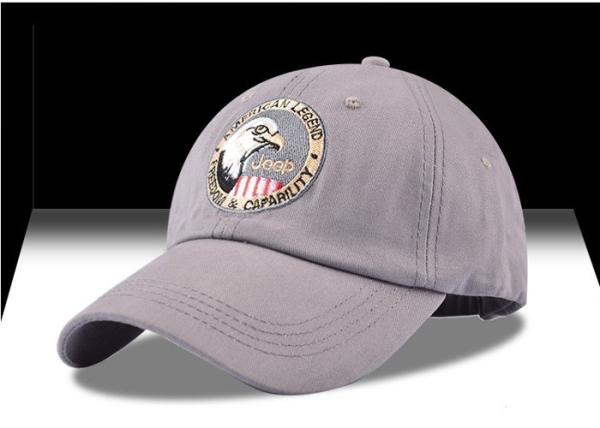 Beige Waterproof Golf Cotton Baseball Cap 3D Embroidery Modern Style Soft Touch
