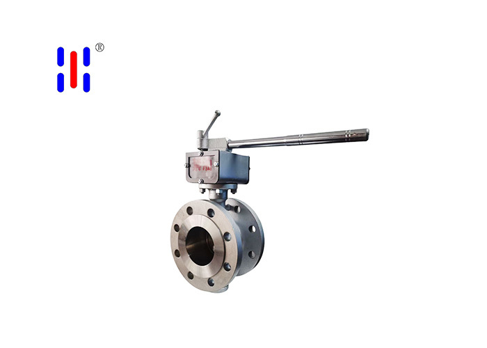 DN100 PN16 Cast 304 SS Triple Offset Butterfly Valve Flanged Hard Seal for Food Processing