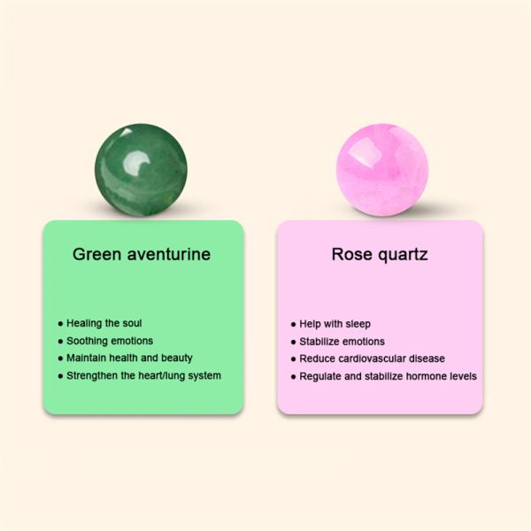 Wooden Handle Jade Massage Roller Facial Gua Sha Massage Stick and Eye Care Tools for Promoting Eye Cream Absorption