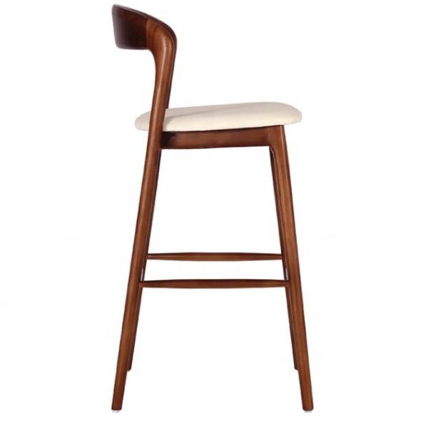 Commercial Furniture High Chair Bar Stool for Modern Hotel and Restaurant Wood Barstool Furniture