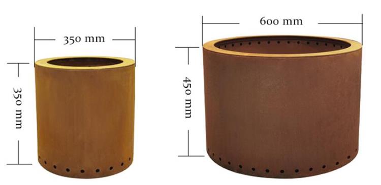 Портативная на открытом воздухе располагаясь лагерем яма огня Corten низкого дыма стальная деревянная горящая