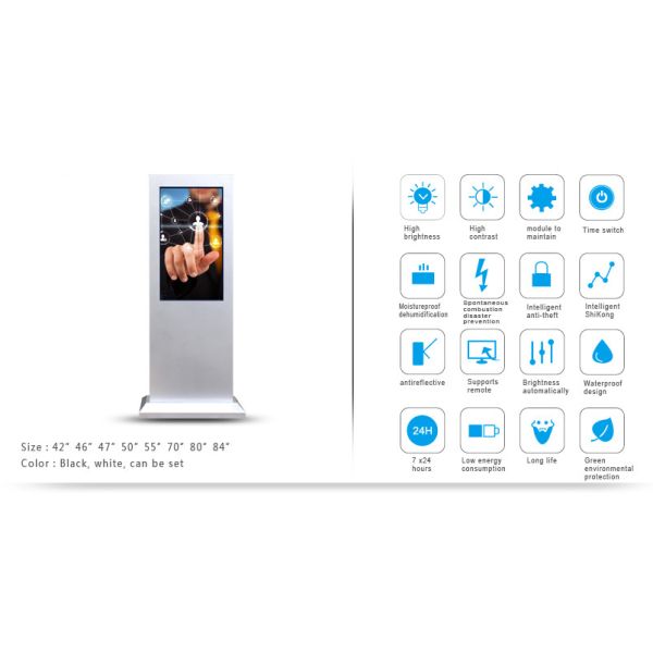 PC todo de 32 polegadas em um Signage do diodo emissor de luz Digital da exposição do LCD da propaganda exterior para o negócio