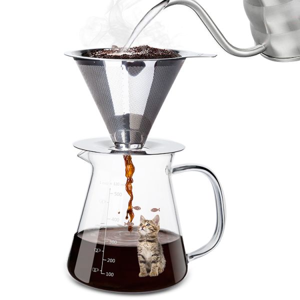 Home Usage wholesale Unique Factory Glass Hand Flush the coffee pot