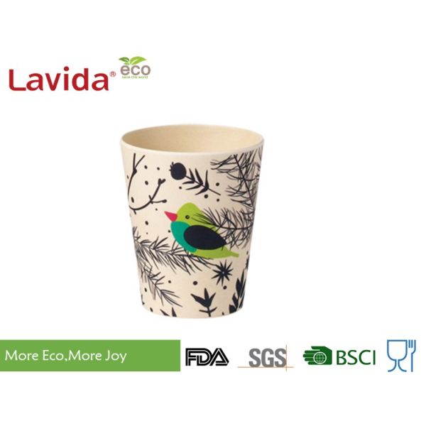 Mixed Colors Bamboo Fibre Eco Cup Food Grade Material Anti - Bacteria 10oz Volume