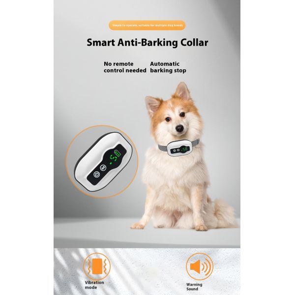 E-Commerce Best Seller Waterproof Rechargeable Plastic Dog Bark Control Collar Large/Medium/Small Dogs Anti-Barking Training