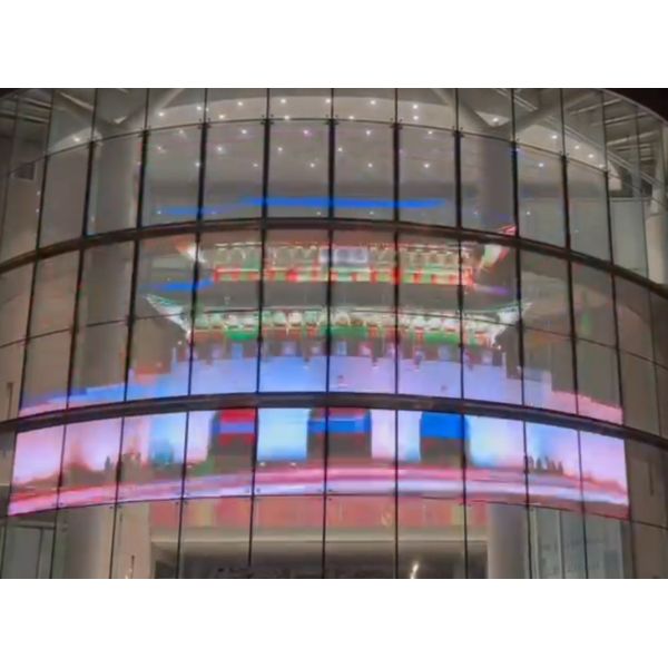 P6.5 Прозрачный светодиодный пленочный экран Внешний фронтный сервис Возможности творческого дизайна Многогранность Простая установка