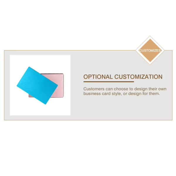 Anodized Aluminum Business Card Blank Engraving Sublimation Polished Colorful 0.2MM 0.3MM 0.8MM