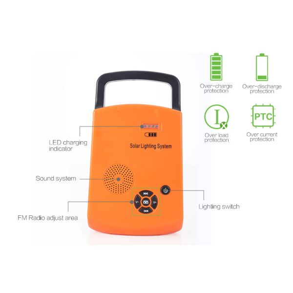 Solar hand lamp Energy saving flood lights waterproof outdoor yard solar led light 4W 9V