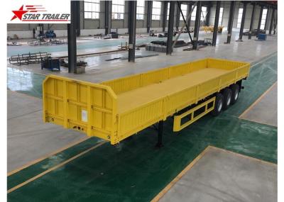 3/4 Axles Drop Deck Semi Trailer , Heavy Duty Semi Trailers For Truck