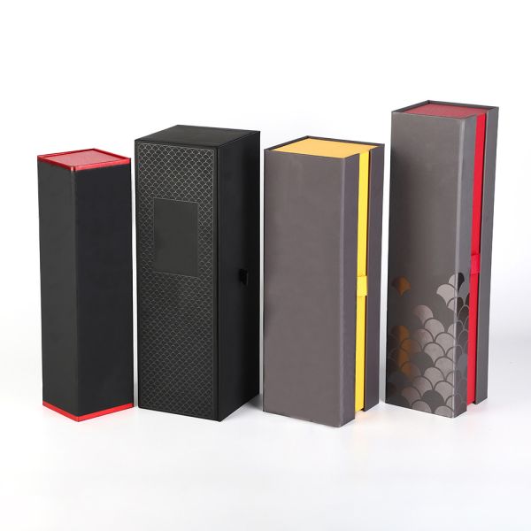 Магниты хлопают картон духа бутылки напитка подарка бокала роскошной твердой коробки одиночный