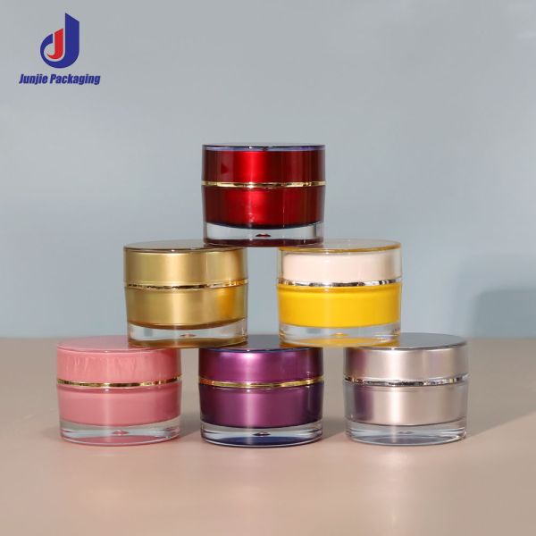 Jarrones cosméticos de plástico mini Cosméticos 10g Jarrón de crema con tapa de tornillo
