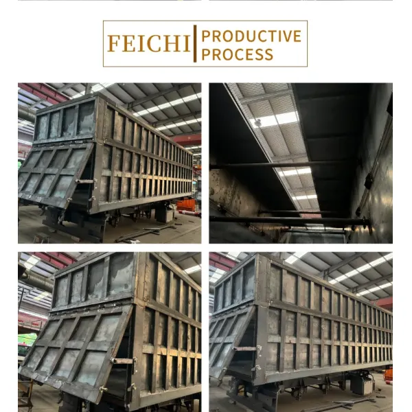 3 Axle Rear End Dump Trailer 60/80 Tons Rectangle Hydraulic Transport Coal Sand Heavy Duty Dump Trailer Support Customization for Sale
