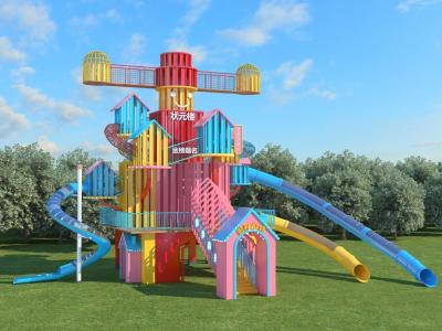 0.3T Amusement Childrens Playground Park  Kids' Outdoor Swing Slide Climbing Frame