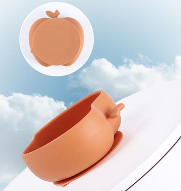Practical Silicone Bowl SuctionApple Silicone Supplementary Food Bowl Baby Anti slip Tableware Bowl
