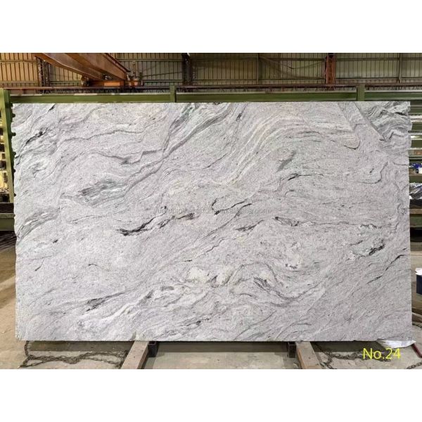 Low Per Square Foot Viscon White Granite Slabs for Modern Villa Exterior Wall Cladding