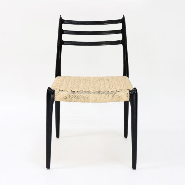 Nordic Modern Hand-woven Cord Wooden Dining Chair Made of Natural Solid Wood for Furniture
