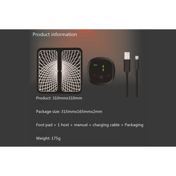 Rechargeable Pulse korea EMS folding Foot Massage mat with Remote Controller