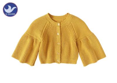 Half Cardigan Knitted Girls Cardigan Sweaters Short Body Drop Shoulder Loose Sleeves